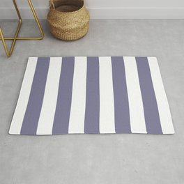 Rhythm - solid color - white stripes pattern Rug