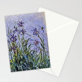 Claude Monet  -  Iris Mauves Stationery Card