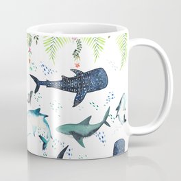 floral shark pattern Coffee Mug