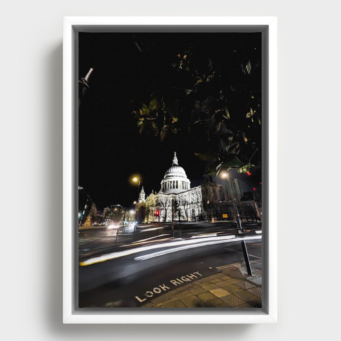 St Paul's Cathedral - Light Trails Framed Canvas