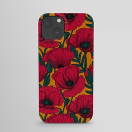 Red poppy garden    iPhone Case
