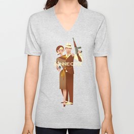 Bonnie & Clyde V Neck T Shirt