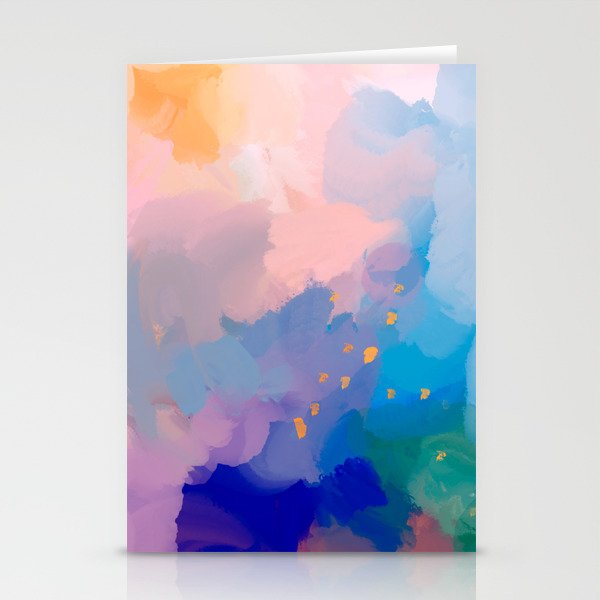 August Sunset Abstract 4 Stationery Cards