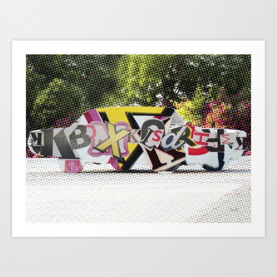 LetterCar / mobile BuchStabenSalat 3 Art Print