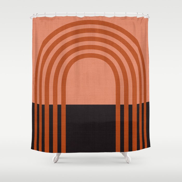 arc moon sun modern art  abstract Shower Curtain