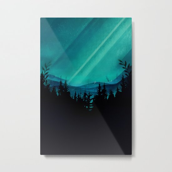 Magic in the Woods - Turquoise Metal Print