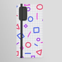 Simple geometric shapes on checkered paper Android Wallet Case
