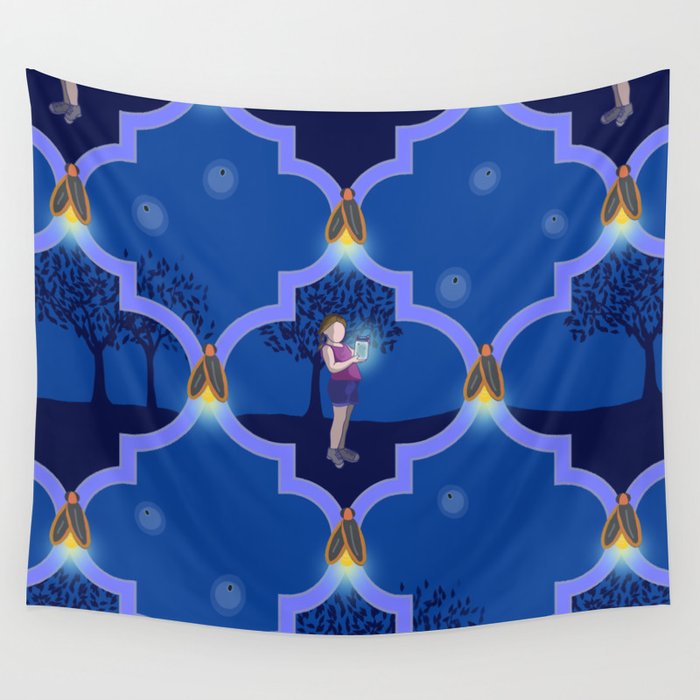 Fireflies - Summer Wonders Light the Night Wall Tapestry