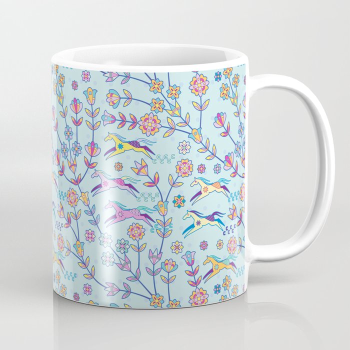 Dakota Prairies: Wild Horses (ver blue) Coffee Mug