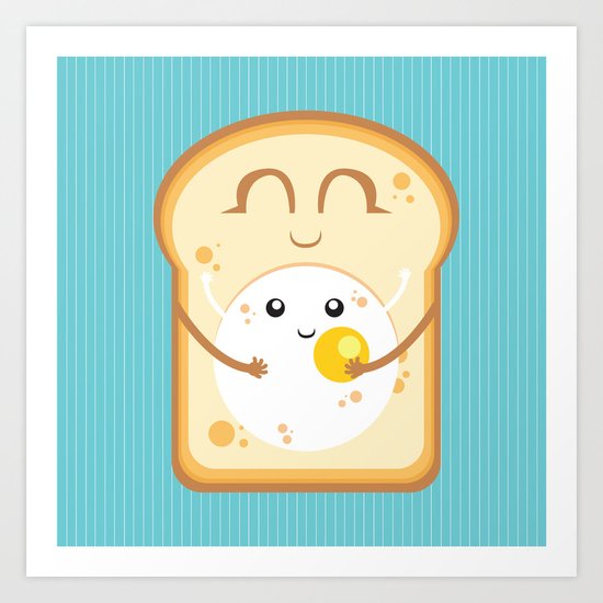 Hug the Egg Art Print