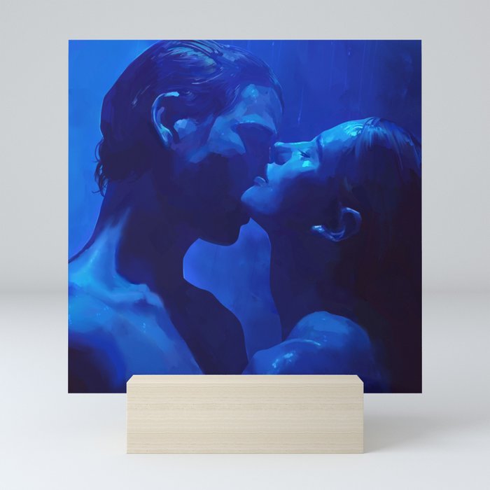 Blue Lovers Mini Art Print