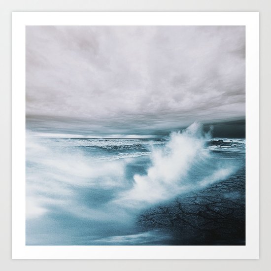 Moody Ocean Art Print