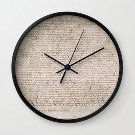 The Magna Carta 0f 1215 Wall Clock
