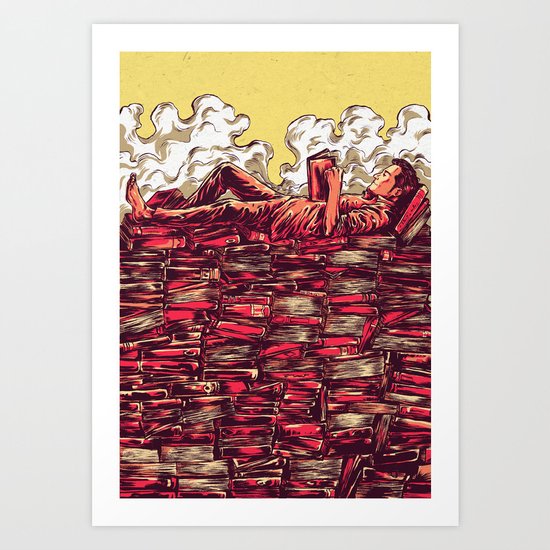The Book Lover Art Print