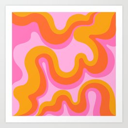 Groovy Swirl - Sunset Art Print