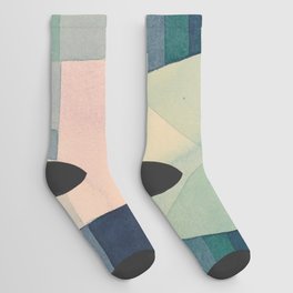 Paul Klee "Three Houses 1922" Socks