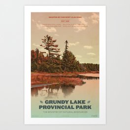 Grundy Lake Provincial Park Poster Art Print