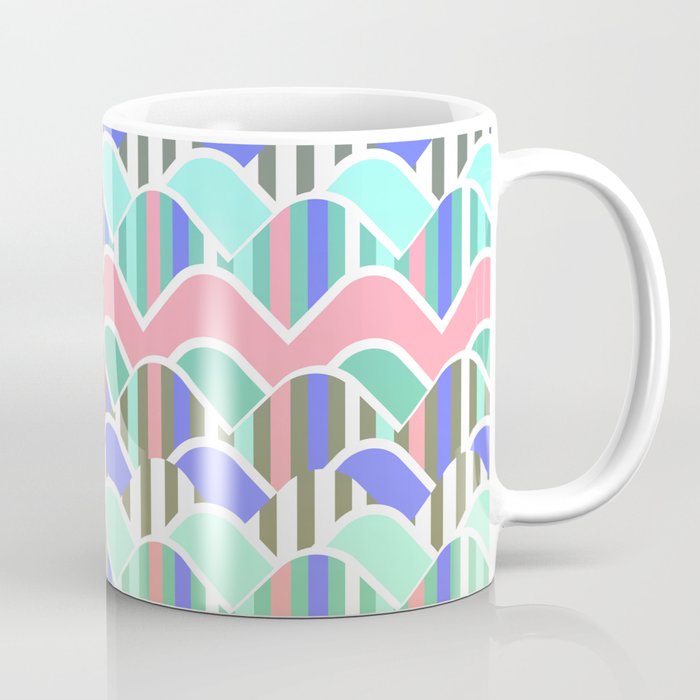 Colorful waves- upside down Coffee Mug