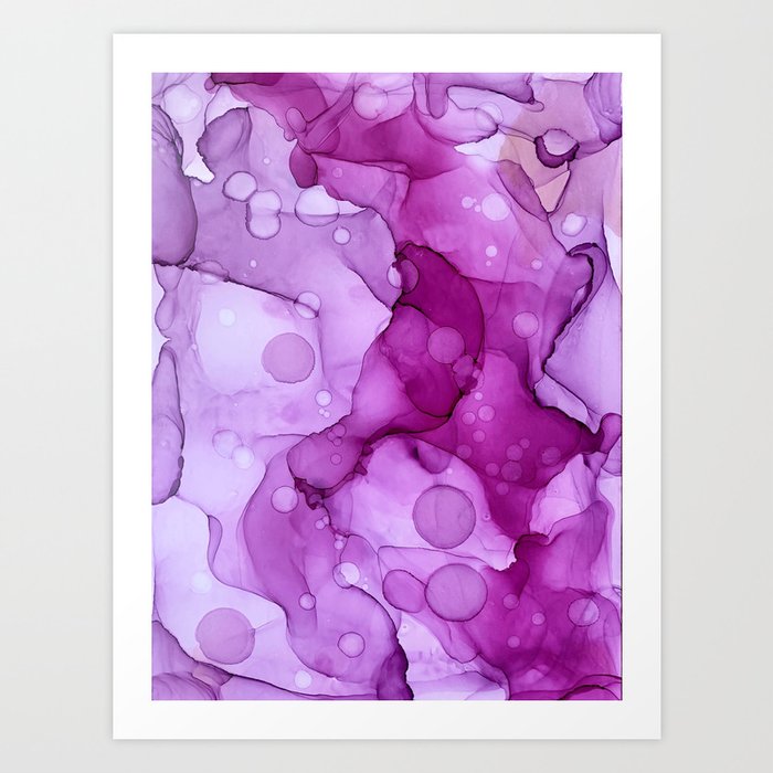 Abstract alcohol ink art painting Art Print