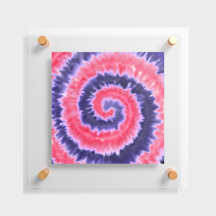 Grape Spiral Tie-dye Floating Acrylic Print