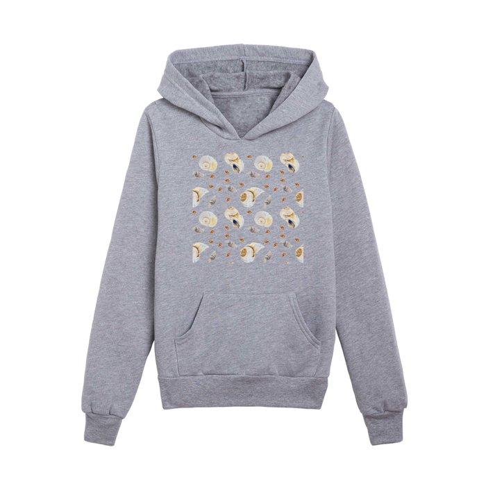 Seashells Pattern Kids Pullover Hoodie