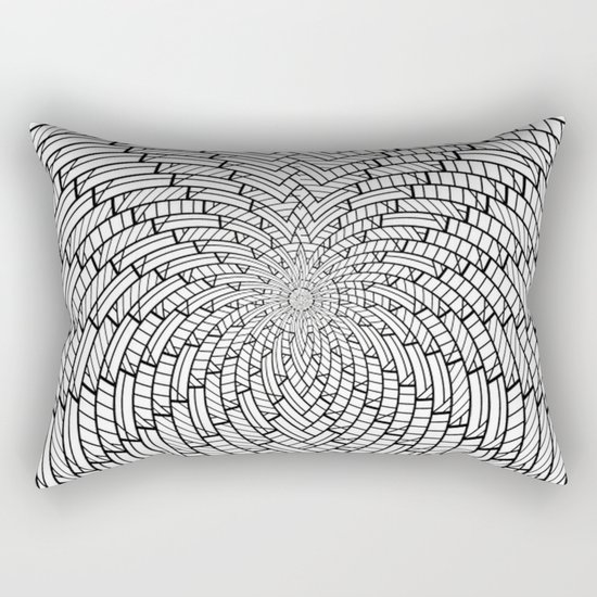 sweeping black and white 3 Rectangular Pillow