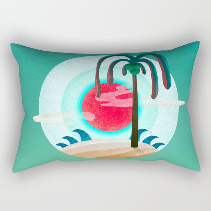 064 - Sunny chic island Rectangular Pillow