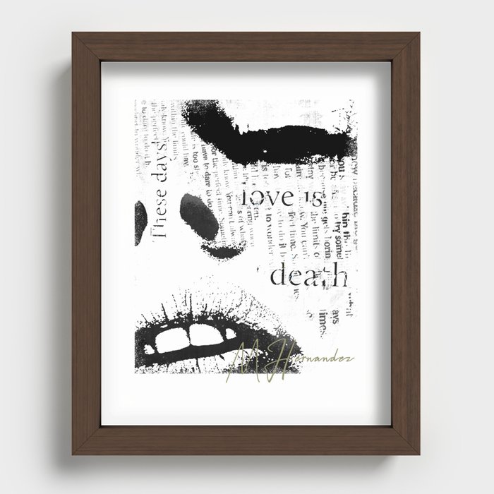 Love is Death Recessed Framed Print