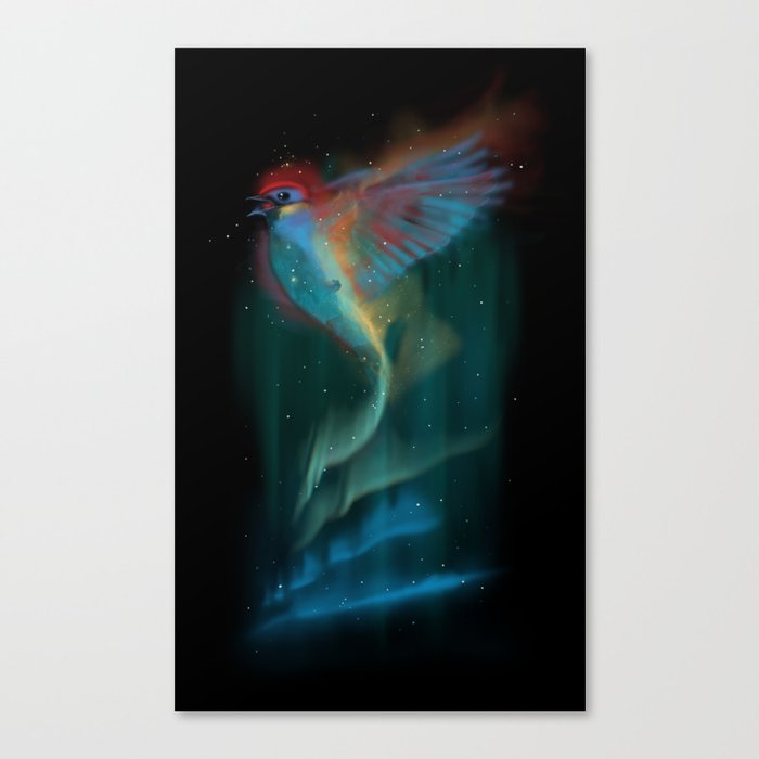 Aurora bird Canvas Print