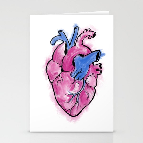 Naturalistic heart valentine's day Stationery Cards