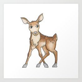 Baby Deer / Fawn Art Print
