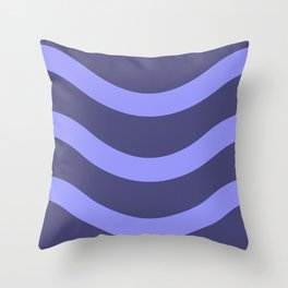 Very Peri Color 2022 Wave Lines Graphic Throw Pillow