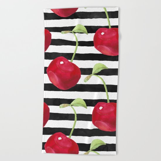 Cherry pattern Beach Towel