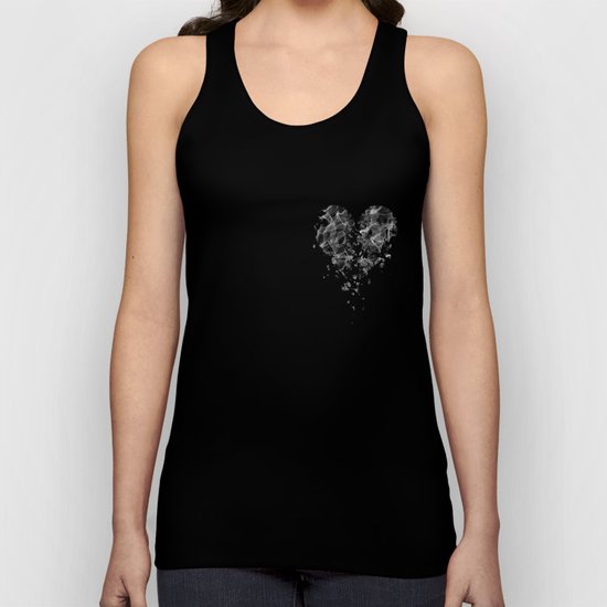 smoke broken heart Unisex Tank Top