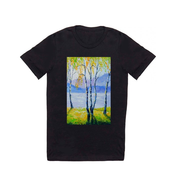 Birch trees by the river  T Shirt