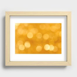 Blurred Golden Yellow Pattern  Recessed Framed Print