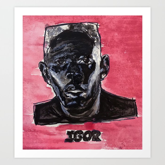 Igor Tyler Album Cover Drawing Painting Wall Art Original Artwork