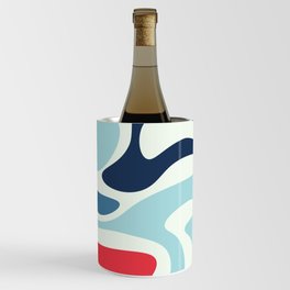 Retro Style Abstract Background - Red and blue Wine Chiller