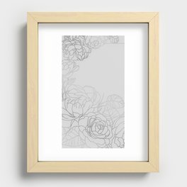 Ivory Floral Recessed Framed Print