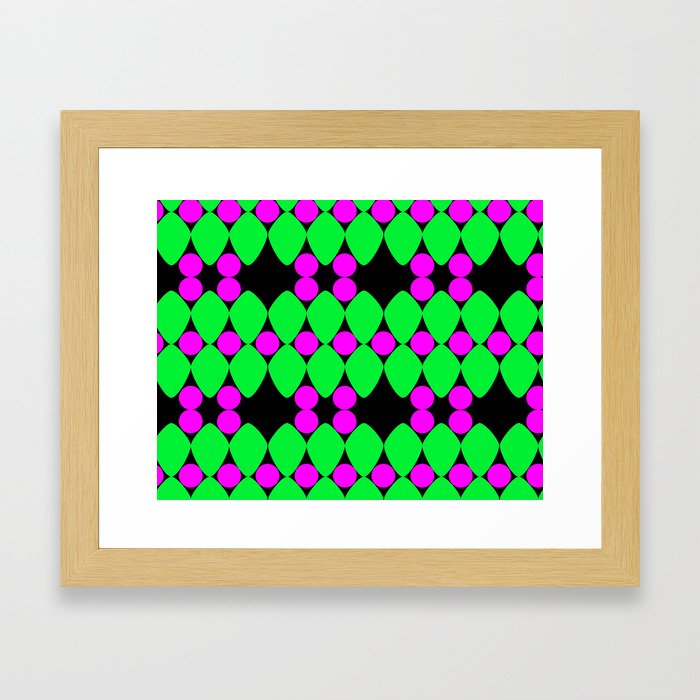 Green&Pink Framed Art Print