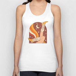 Neutral 70s Western Boots Unisex Tank Top