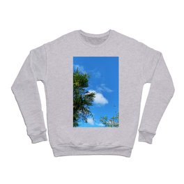 Blue Sky Tree Clouds Crewneck Sweatshirt