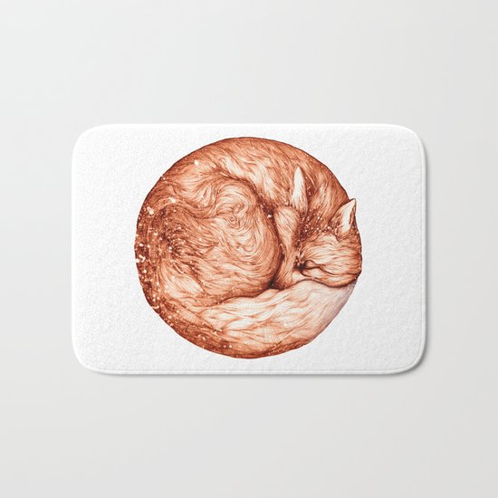 Fox and Snow Bath Mat