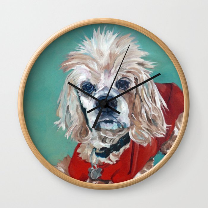 Ted the Cocker Spaniel Dog Art Wall Clock