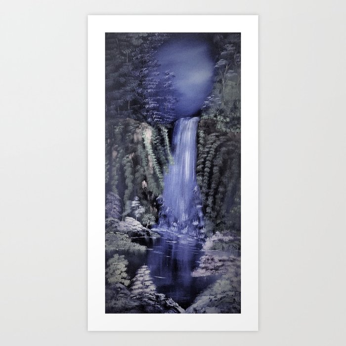 The Arctic Waterfall Art Print By Melpomenithymuse