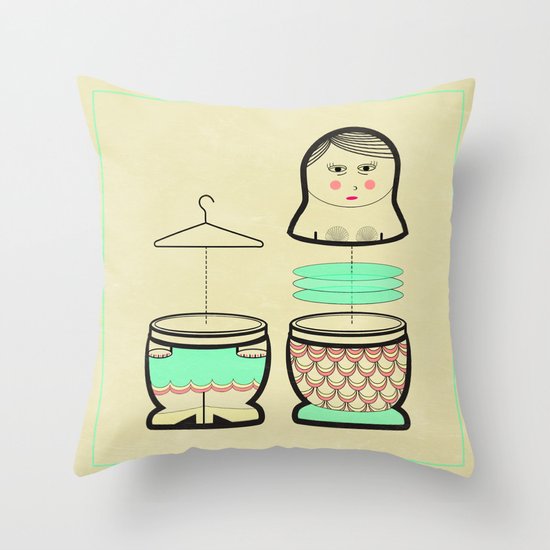 The mermaid who was tired of her tail ... Throw Pillow