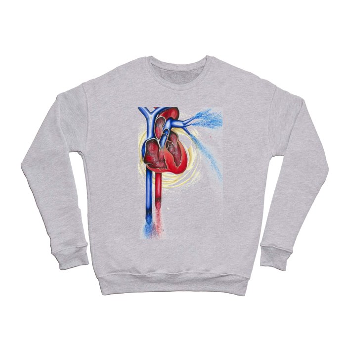 Anatomical Heart, Abstract blood Crewneck Sweatshirt