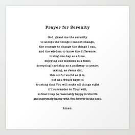 Serenity Prayer  Art Print