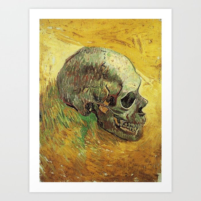 Vincent Van Gogh Skull Painting Art Print By Historystuff
