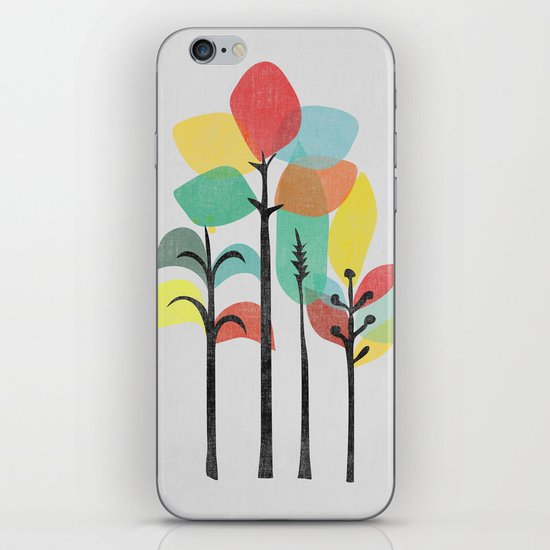 Tropical Groove (gray) iPhone & iPod Skin